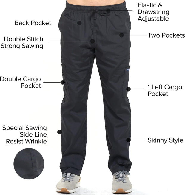 Dagacci Scrubs Medical Uniform Women and Man Scrubs Set Medical Scrubs Top and Pants