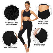 FULLSOFT Soft Leggings for Women - High Waisted Tummy Control No See Through Workout Yoga Pants