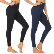 NexiEpoch High Waisted Leggings for Women - Black Tummy Control Compression Soft Yoga Pants for Workout Reg & Plus Size