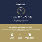 Haggar Men's JMH Premium Stretch Classic Fit Solid Color Suit Separates - Pants and Jackets