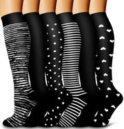 6 Pack Copper Compression Socks for Women and Men Circulation-Best Support for Medical, Running,Nursing,Athletic