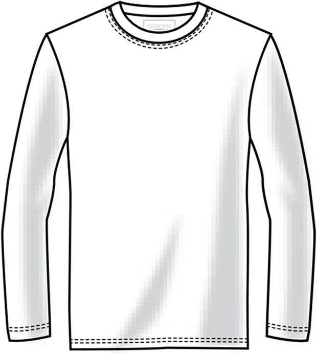 Cherokee Men's Underscrub Knit Top Modern Fit with Crew Neck and Center Back Length: 29" - WW700
