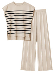 LILLUSORY 2 Piece Sets for Women Summer Vacation 2025 Lounge Outfits Matching Two Pcs Spring Knit Tracksuits Sweat Suits