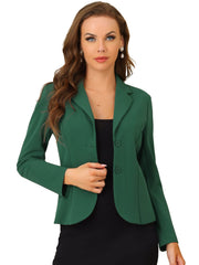 Allegra K Women's Work Office Blazer Stretch Lapel Collar Long Sleeve Jacket Suit Blazer
