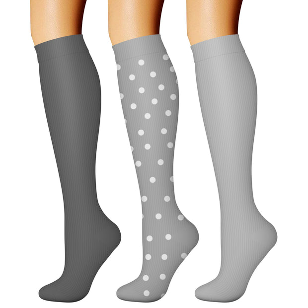 CHARMKING Compression Socks for Women & Men Circulation (3 Pairs) 15-20 mmHg is Best Support for Athletic Running Cycling