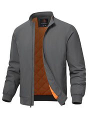 TBMPOY Men's Winter Lightweight Bomber Jackets Water Resistant Fall Casual Windbreakers Quilted Full Zip Windproof Work Coats