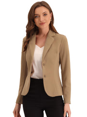 Allegra K Women's Work Office Blazer Stretch Lapel Collar Long Sleeve Jacket Suit Blazer