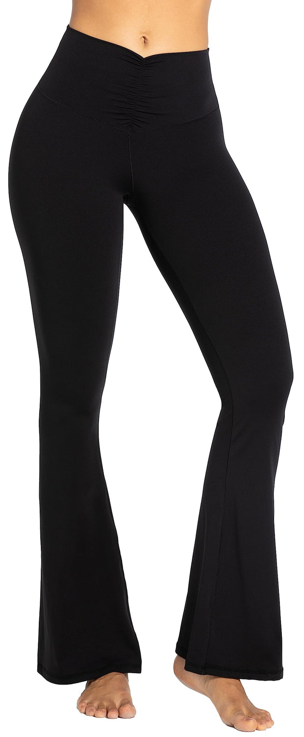 Sunzel Flare Leggings, Crossover Yoga Pants with Tummy Control, High-Waisted and Wide Leg