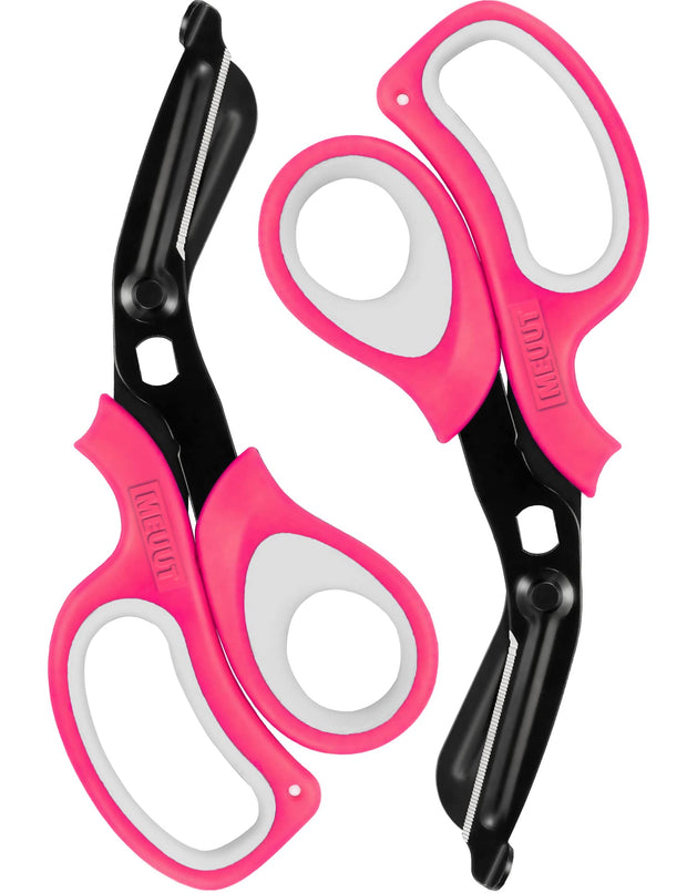 MEUUT 2 Pack Medical Scissors Trauma Shears for Nurses -Patented Bandage Scissors with Non-Stick Blades, Surgical Grade Shears Stainless Steel EMT Scissors for All Purpose