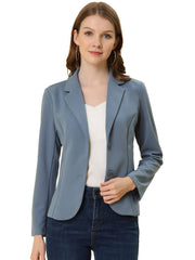 Allegra K Women's Work Office Blazer Stretch Lapel Collar Long Sleeve Jacket Suit Blazer
