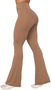 Sunzel Flare Leggings, Crossover Yoga Pants with Tummy Control, High-Waisted and Wide Leg