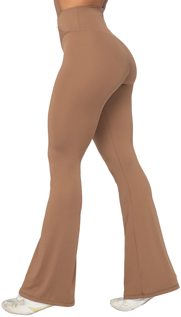 Sunzel Flare Leggings, Crossover Yoga Pants with Tummy Control, High-Waisted and Wide Leg