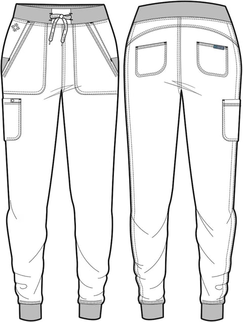 Med Couture Scrub Pants for Women Jogger Pant with 5 Pockets, Lightweight, Ultra Soft, 2-Way Stretch Fabric - MC7710