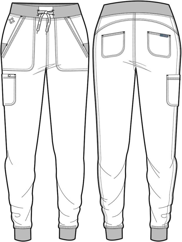 Med Couture Scrub Pants for Women Jogger Pant with 5 Pockets, Lightweight, Ultra Soft, 2-Way Stretch Fabric - MC7710