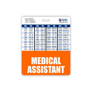Medical Assistant Badge Buddy Horizontal w/Height & Weight Conversion Charts (Standard, Pink)