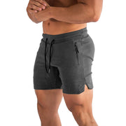PIDOGYM Men's 5" Gym Workout Shorts,Fitted Jogging Short Pants for Bodybuilding Running Training with Zipper Pockets