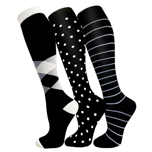 FuelMeFoot 3 Pack Copper Compression Socks - Compression Socks Women & Men Circulation - Best for Medical,Running,Athletic