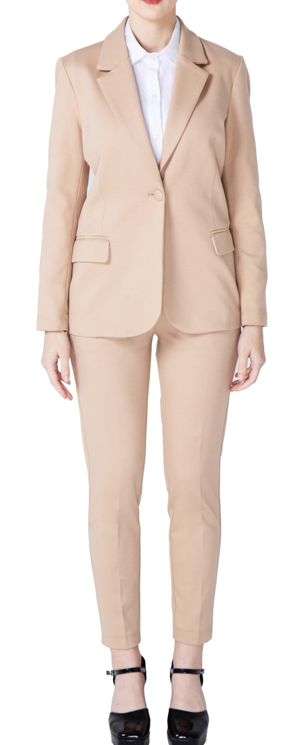 Marycrafts Women's Business Blazer Pant Suit Set for Work