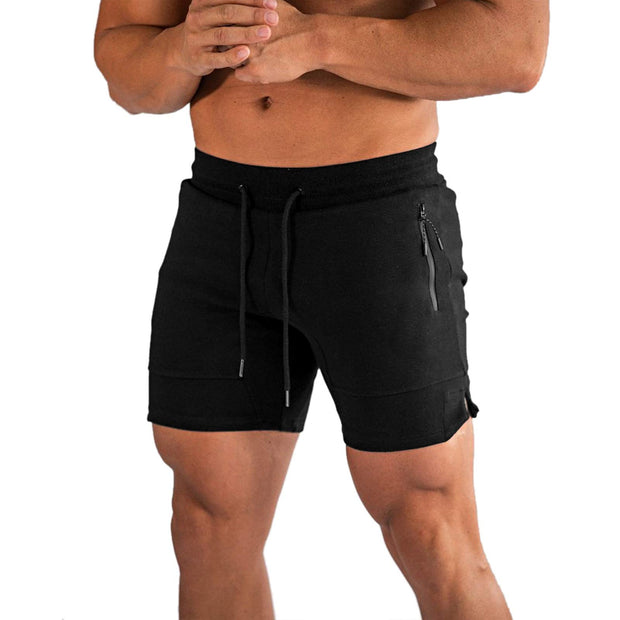 PIDOGYM Men's 5" Gym Workout Shorts,Fitted Jogging Short Pants for Bodybuilding Running Training with Zipper Pockets