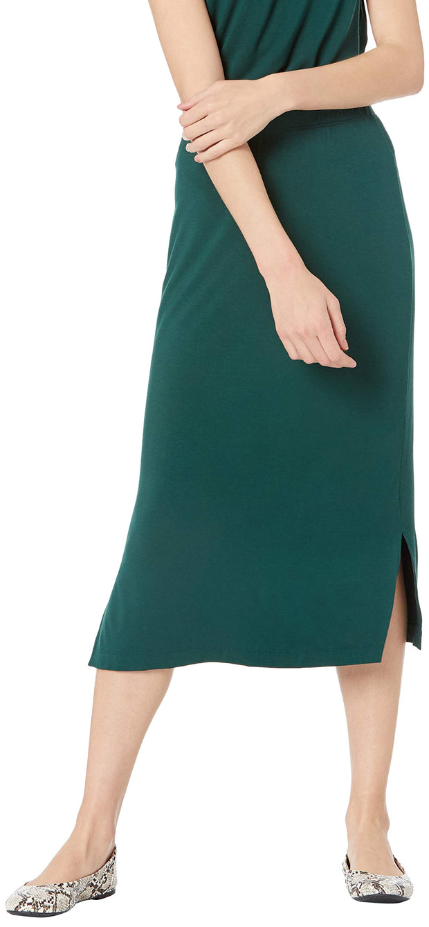 Amazon Essentials Women's Pull-On Knit Midi Skirt (Available in Plus Size)