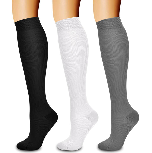 Laite Hebe 3 Pack Medical Compression Sock-Compression Sock for Women and Men-Best for Running,Nursing,Sports
