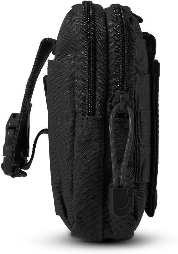 Tactical Waist Pouch EDC Molle Waist Bag Belt Phone Pouch Holster Purse Carrying Pouch for Smartphone, Tools