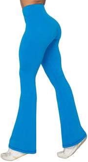 Sunzel Flare Leggings, Crossover Yoga Pants with Tummy Control, High-Waisted and Wide Leg