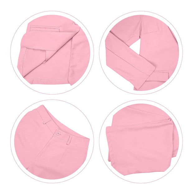 HuiSiFang Womens Fall Fashion 2 Piece Blazer Sets Open Front Blazers and Slim Fit Pants Suits Set