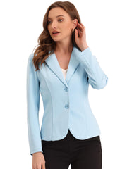 Allegra K Women's Work Office Blazer Stretch Lapel Collar Long Sleeve Jacket Suit Blazer