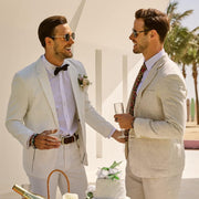 PJ Paul Jones Men's Slim Fit Lightweight Linen Jacket Tailored Blazer Sport Coat