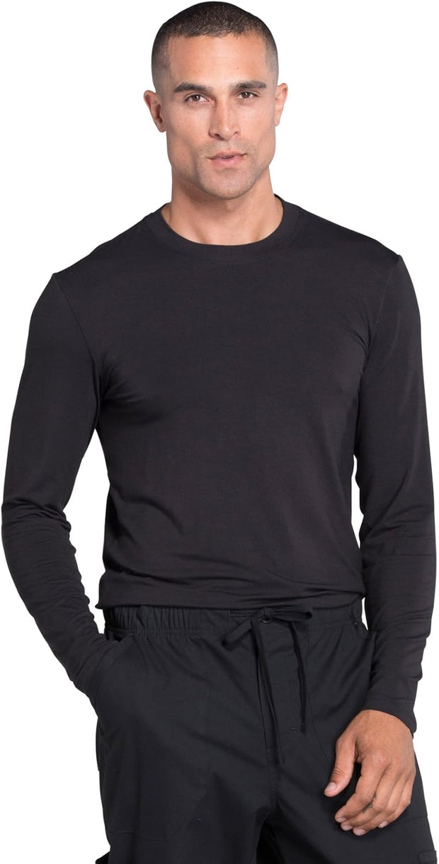 Cherokee Men's Underscrub Knit Top Modern Fit with Crew Neck and Center Back Length: 29" - WW700