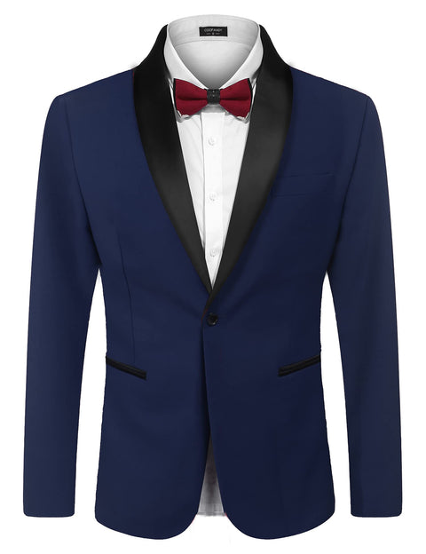 COOFANDY Men's Tuxedo Jacket One Button Dress Suit Blazer Jacket for Wedding Dinner Prom Party