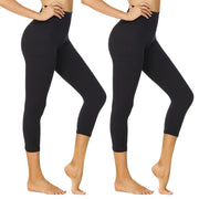 NexiEpoch High Waisted Leggings for Women - Black Tummy Control Compression Soft Yoga Pants for Workout Reg & Plus Size
