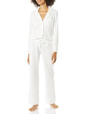 Amazon Essentials Women's Cotton Modal Long-Sleeve Shirt and Full-Length Bottom Pajama Set