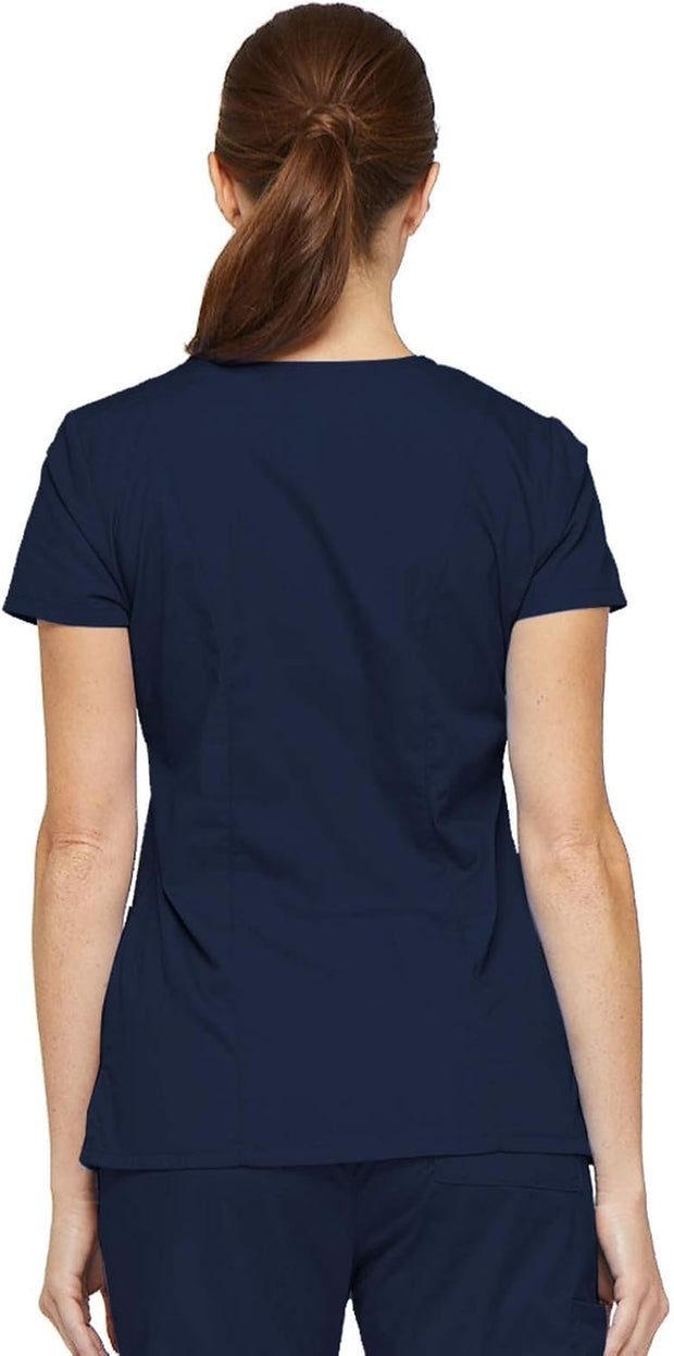 Dickies EDS Signature Scrubs for Women, Contemporary Fit V-Neck Womens Tops in Soft Brushed Poplin 85906