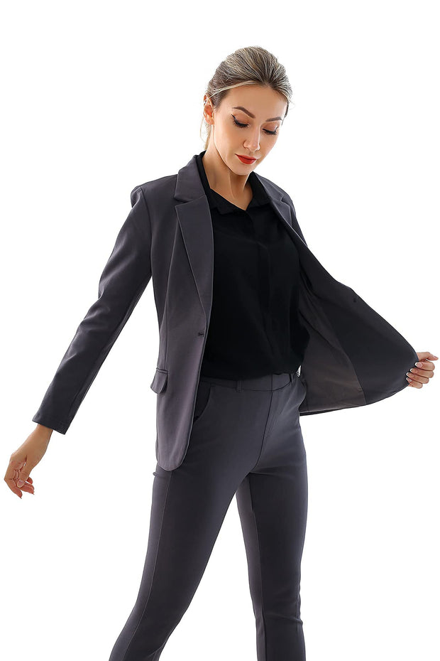 Marycrafts Women's Business Blazer Pant Suit Set for Work