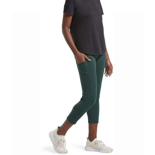 No Nonsense Women's Classic Denim Capri Leggings with Pockets, Comfortable Stretch Pull on Pants