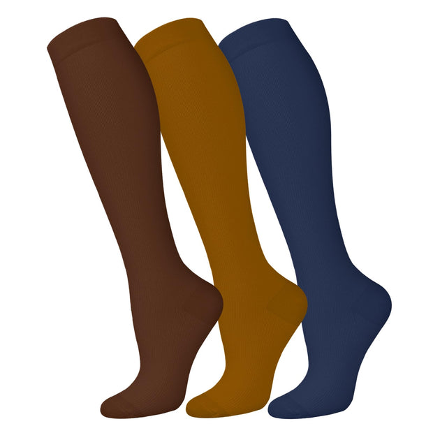 FuelMeFoot 3 Pack Copper Compression Socks - Compression Socks Women & Men Circulation - Best for Medical,Running,Athletic