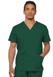 Dickies EDS Signature Scrubs for Men, Multi-Pocket V-Neck Scrub Top in Soft Brushed Poplin 81906