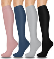 Aoliks Compression Socks for Women & Men 4 Pairs, Best Support for Nurses Running Travel
