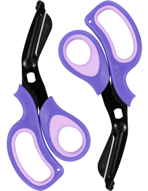 MEUUT 2 Pack Medical Scissors Trauma Shears for Nurses -Patented Bandage Scissors with Non-Stick Blades, Surgical Grade Shears Stainless Steel EMT Scissors for All Purpose
