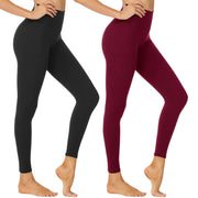 NexiEpoch High Waisted Leggings for Women - Black Tummy Control Compression Soft Yoga Pants for Workout Reg & Plus Size