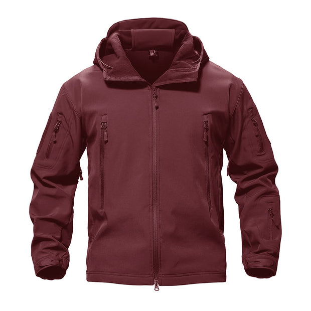 TACVASEN Men's Special Ops Military Tactical Rain Jackets Winter Warm Fleece Softshell Hooded Raincoat Snowboard