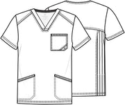Infinity Cherokee V- Neck Men's Scrub Top with Rib Knit Back Panels CK900A