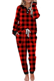 WIHOLL Two Piece Outfits for Women Lounge Sets Button Down Sweatshirt Sweatpants Sweatsuits Set with Pockets