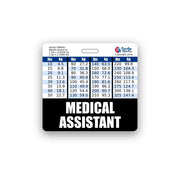 Medical Assistant Badge Buddy Horizontal w/Height & Weight Conversion Charts (Standard, Pink)
