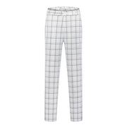 Womens 2 Piece Plaid Suits Set Business Office One Button Blazer Jacket Casual Long Sleeve Pant Suit Set