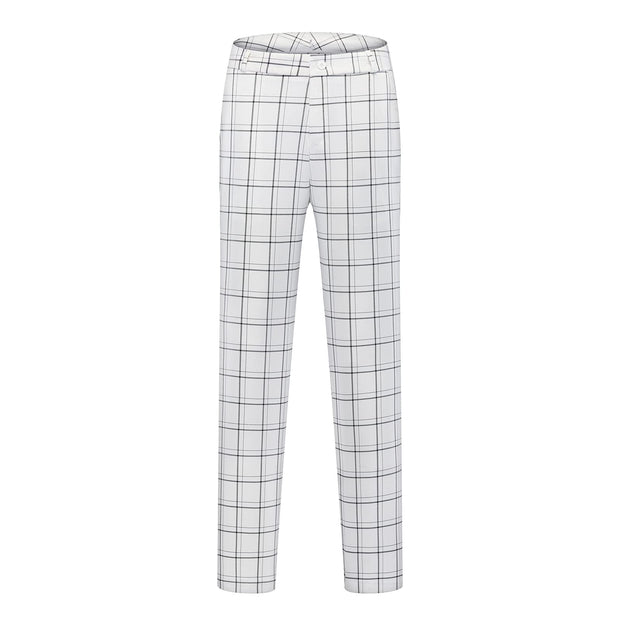 Womens 2 Piece Plaid Suits Set Business Office One Button Blazer Jacket Casual Long Sleeve Pant Suit Set