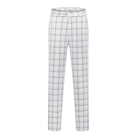 Womens 2 Piece Plaid Suits Set Business Office One Button Blazer Jacket Casual Long Sleeve Pant Suit Set