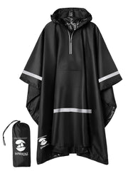 SaphiRose Hooded Rain Poncho Waterproof Raincoat Jacket for Men Women Adults
